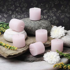 PURPLE LAVENDER FRAGRANCE VOTIVE WAX CANDLES SET OF 12 | BURNING TIME 10 HOURS