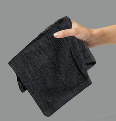 Jenny Denial 100% Cotton Face Towel 1800 Gsm | Rumal, Handkerchief Soft & Absorbent Face Towel (Pack Of 20) -Black