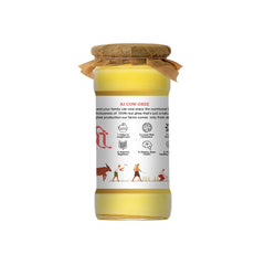 100% Natural Bilona Gir A2 Desi Ghee By First Bud Organics | Good Source Of Vitamin & Minerals Healthy Pure Desi Ghee Perfect For Supports Heart Health | (250ml) 8.4 Ounce | Jar Pack