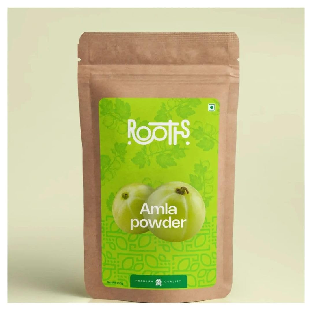 Rootts Amla Powder, Rich Source Of Vitamin C, Antioxidants & Other Essential Nutrients That Promote Overall Well - Being | 150gm 0.3lbs