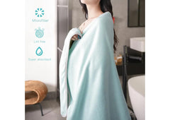 Xolena Microfiber Bath Towel 500m Gsm | Quick-Dry & Highly Absorbent Ideal For Gym, Beach, Spa, Travel Towel (Mint Green)
