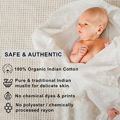 Haber Traditional Baby Muslin Bath Towel 400 Gsm | Organic Indian Cotton 4 Layer, Eco-Conscious & Safe Printed Muslin Cloth Towels | Pack Of 5 (Mixed Print)
