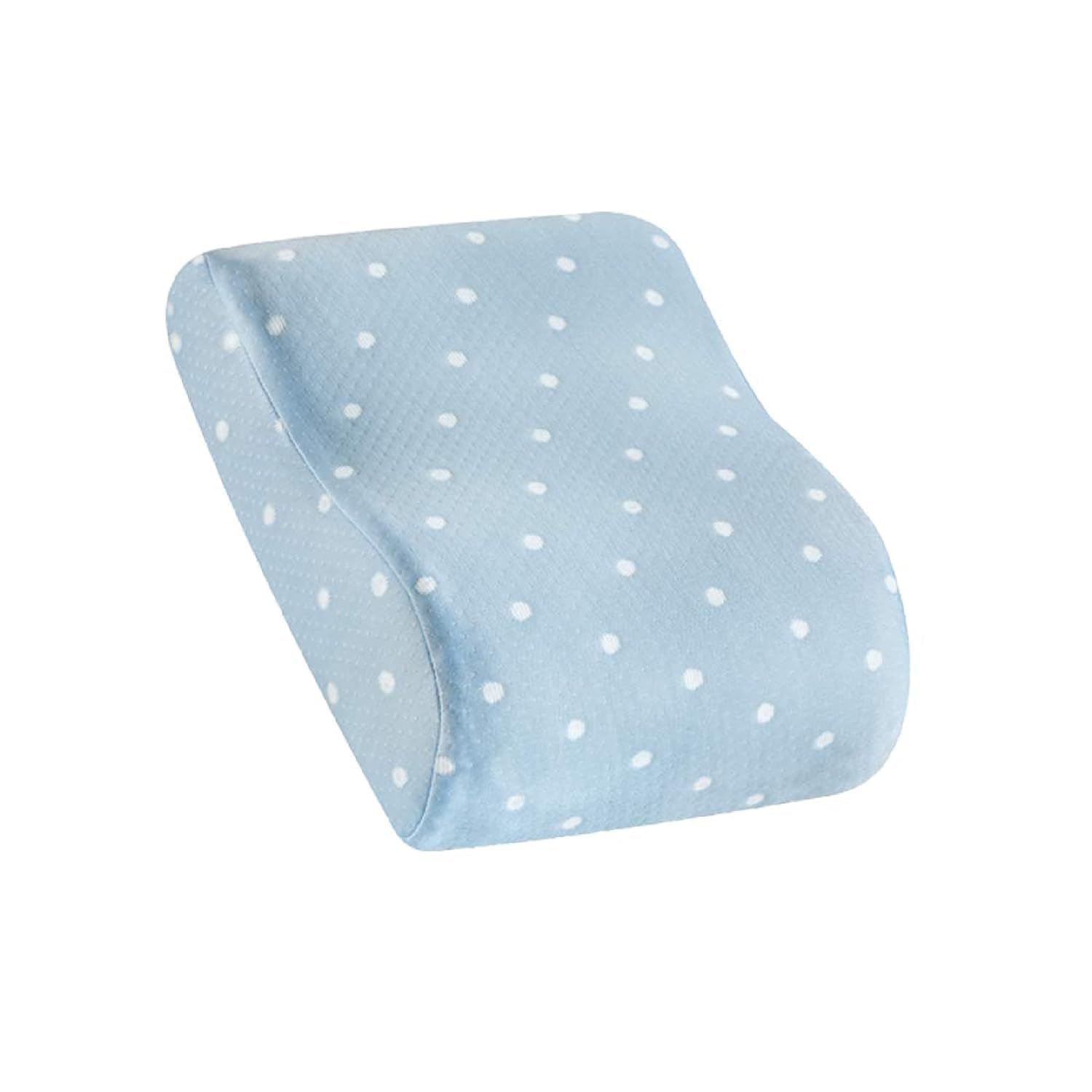 Memory Foam Pillow, Mini Contour Travel Pillow With Cover, Blue - 12 X 10 Inch | Special Ergonomic Design, Comfortable, Neck & Shoulder Support - Pack Of 1