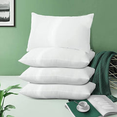 Microfiber Soft White Pillows For Sleeping, Size - 16 X 24 Inch | Bed Pillow, Neck Support, Premium Sleeping Pillow | Durable Construction For Long-Lasting Use - Set Of 4
