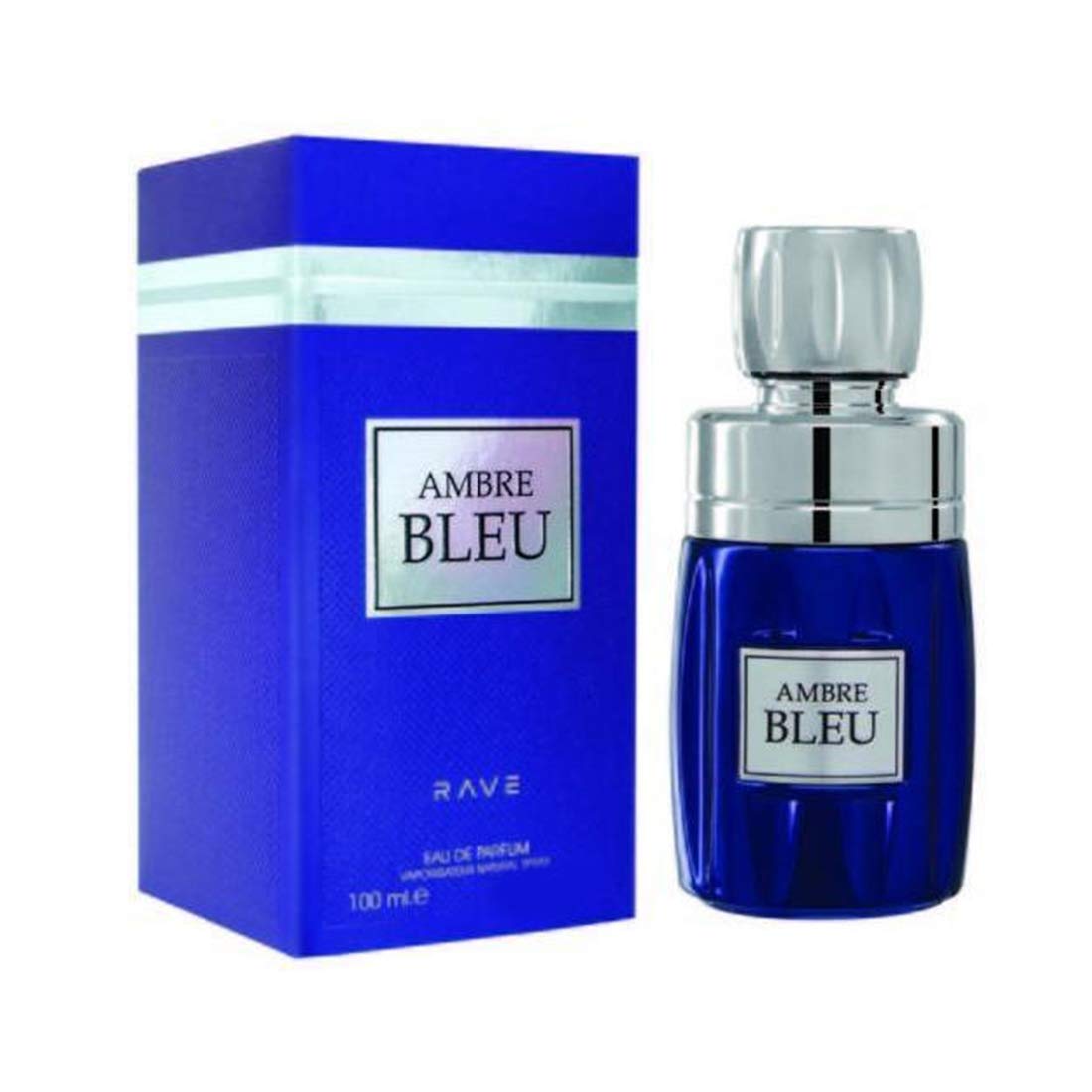 Rave Ambre Bleu Eau De Parfum 100ml 3.4 Fl.oz. Men Fragrance | Long Lasting