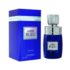 Rave Ambre Bleu Eau De Parfum 100ml 3.4 Fl.oz. Men Fragrance | Long Lasting