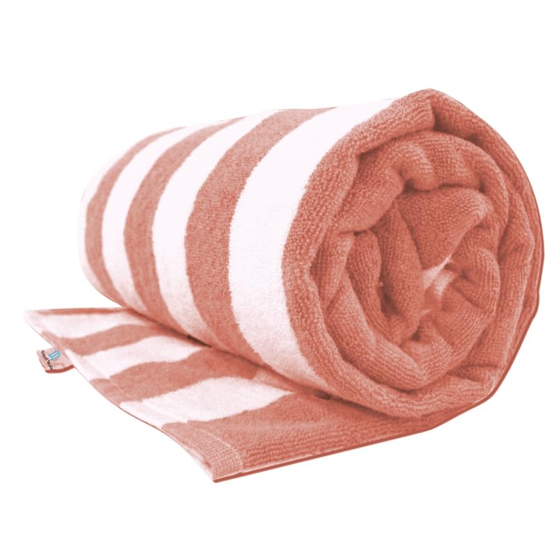 Towel Wala Striped Soft Turkish Cotton Large Bath Towel 450 Gsm | For Men & Women, Hotel Pool Towel, Perfect For Beach Spa & Swimming