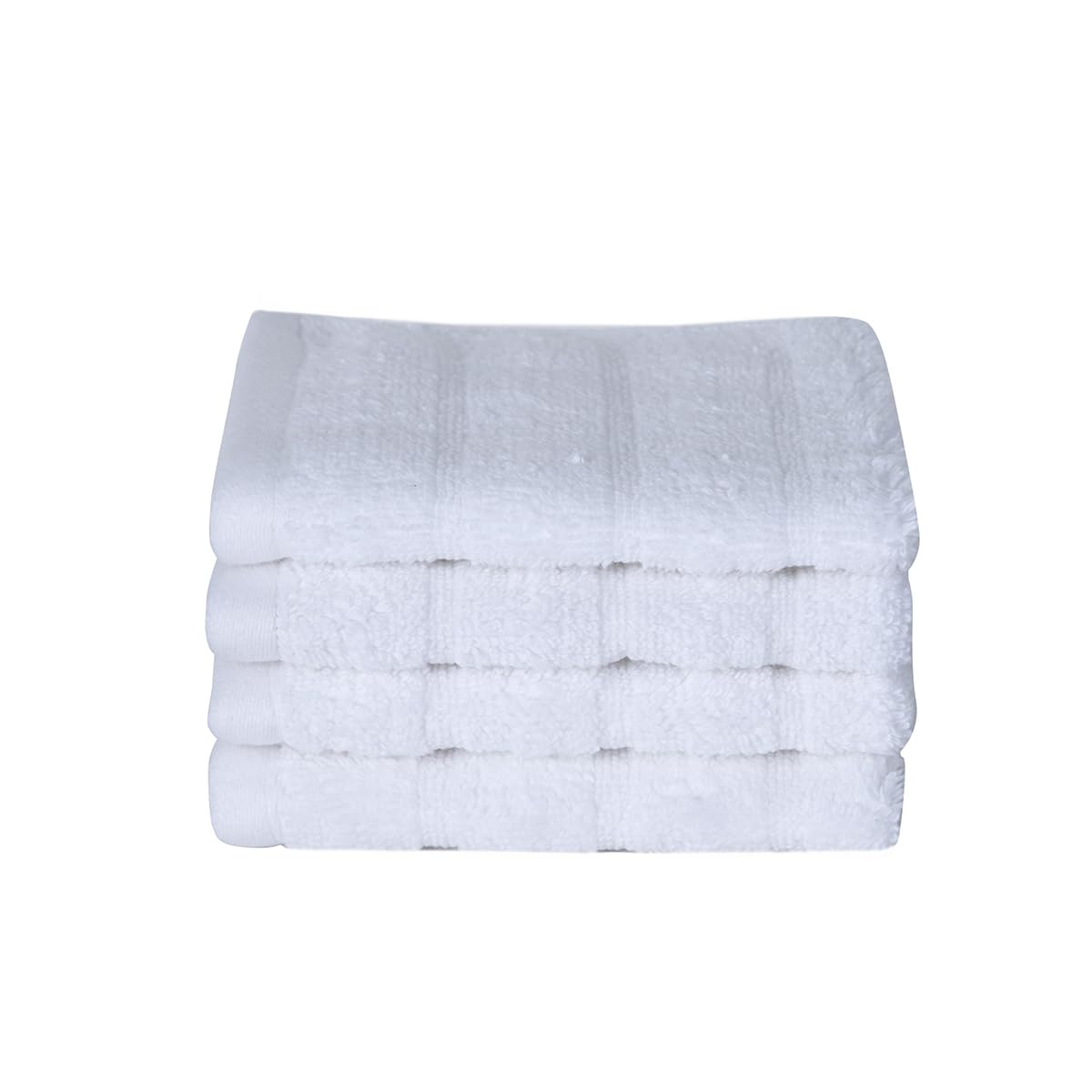 Maspar 100% Cotton Casper Face Towel 700 Gsm (White) - 4 Pcs