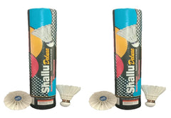 Shallu Deluxe White Feather Badminton Shuttlecock With Heavy Cork And Excellent Flite | Pack Of 20