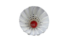 Vicky Smash Feather Shuttlecock Ideal For Friendly Matches , Competitions | White , Pack Of 10