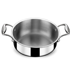 Triply Stainless Steel Artisan Cook & Serve Casserole With Lid | 22cm, 3 Liters - Serves 4 People