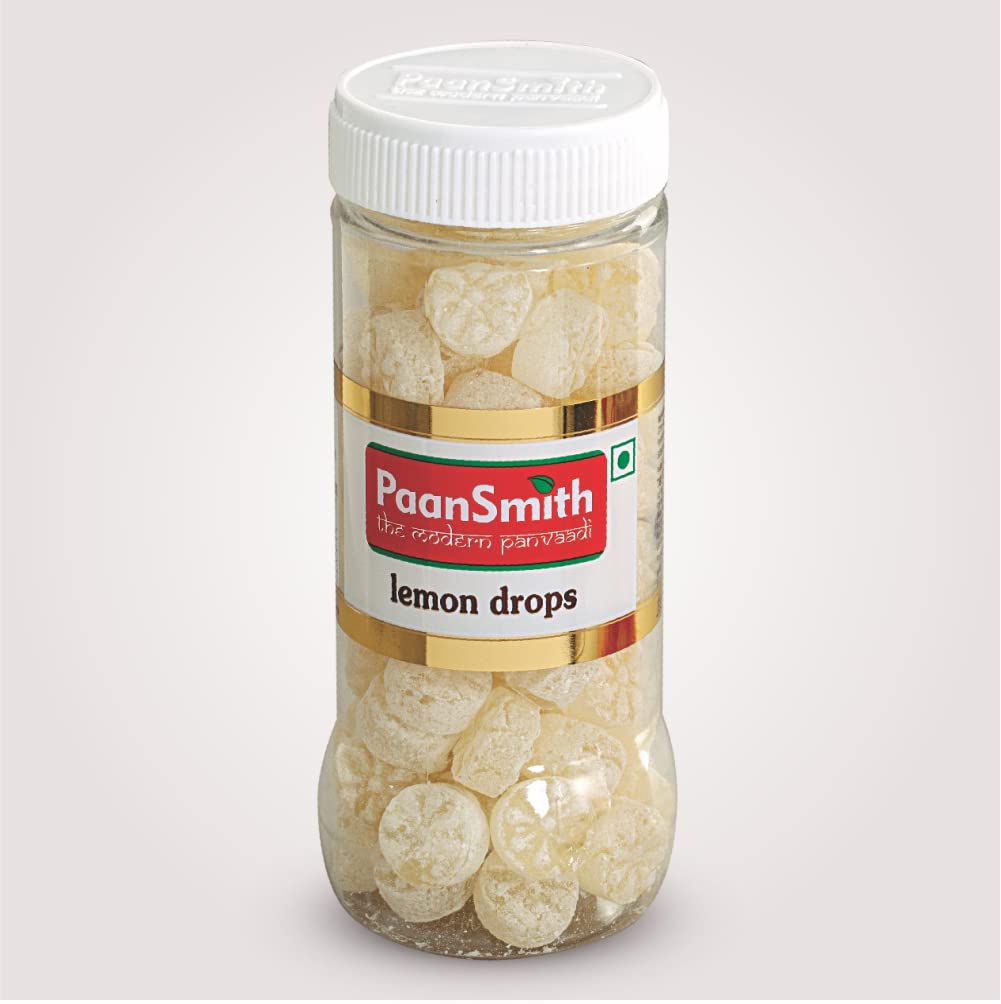 Paansmith Lemon Drops Candies 220gm, | Lemon Flavour | Jar Pack