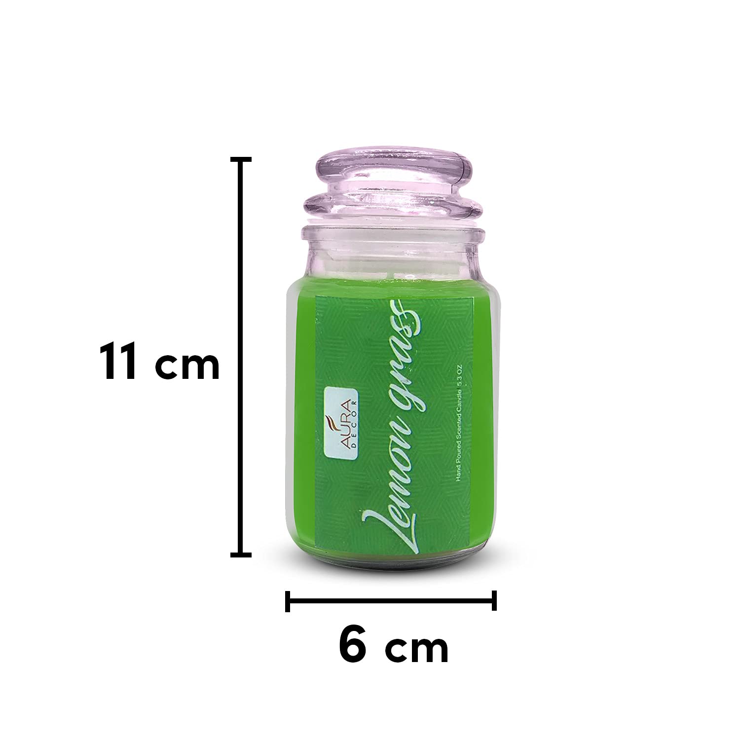 LEMON GRASS FRAGRANCE LID JAR CANDLE | SMOKELESS SPA AROMA CANDLE BEST FOR GIFT