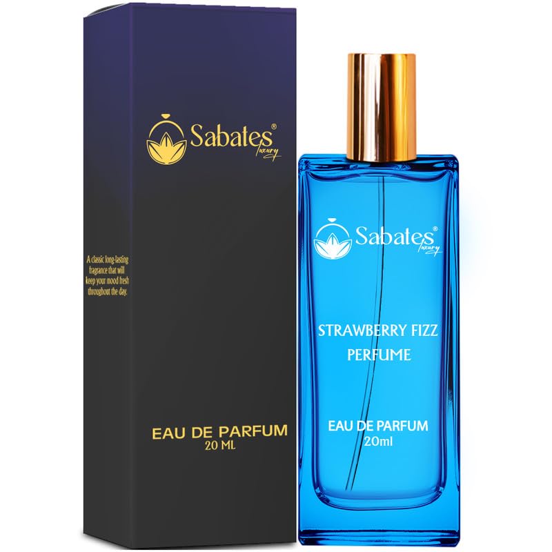 Sabates Strawberry Fizz Eau De Parfum 20ml 0.6 Fl.oz. | Classic Elegance Long Lasting Fragrance For Women