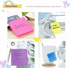 Self Sticky Notes 400 Sheets (5 Colors X 80 Sheets Each) | Such As Students, Book Lovers & Office
