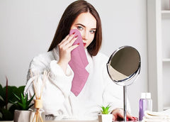 Jenny Denial 100% Cotton Soft Face Towel 1300 Gsm | Super Absorvent & Quick Dry - Pack Of 10 Pcs (Pink)
