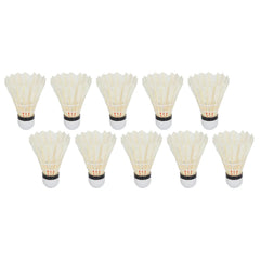 Zhibo Sports Training Grade Badminton Shuttlecocks , Balanced Speed , For Beginners | White , Pack Of 12