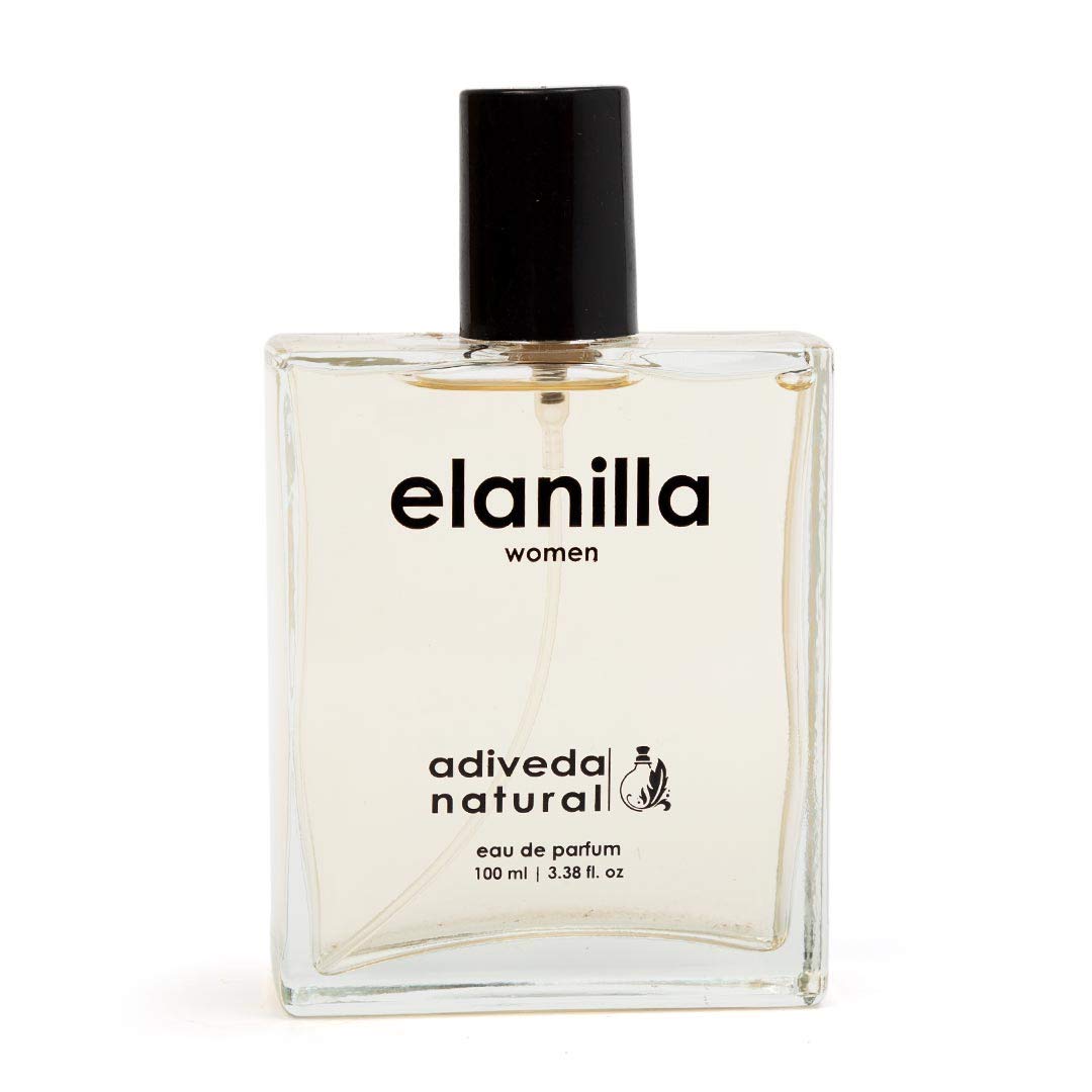 Adiveda Natural Elanilla Eau De Parfum  Caramel & Vanilla Perfume For Women 100ml 3.4 Fl.oz.