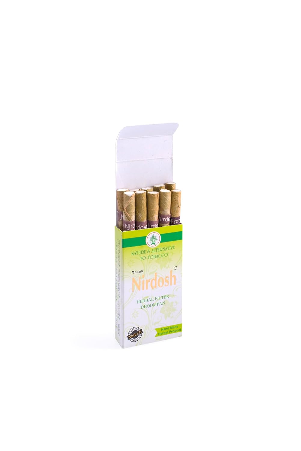 Clove Mint Flavored Herbal Filter Dhoompan Sticks - Pack Of 3X 10 Pcs Herbal Cigarette | Bidi Sticks Rolled In Tendu Leaves, Non-Addictive Sticks - Tobacco Free & Nicotine Free