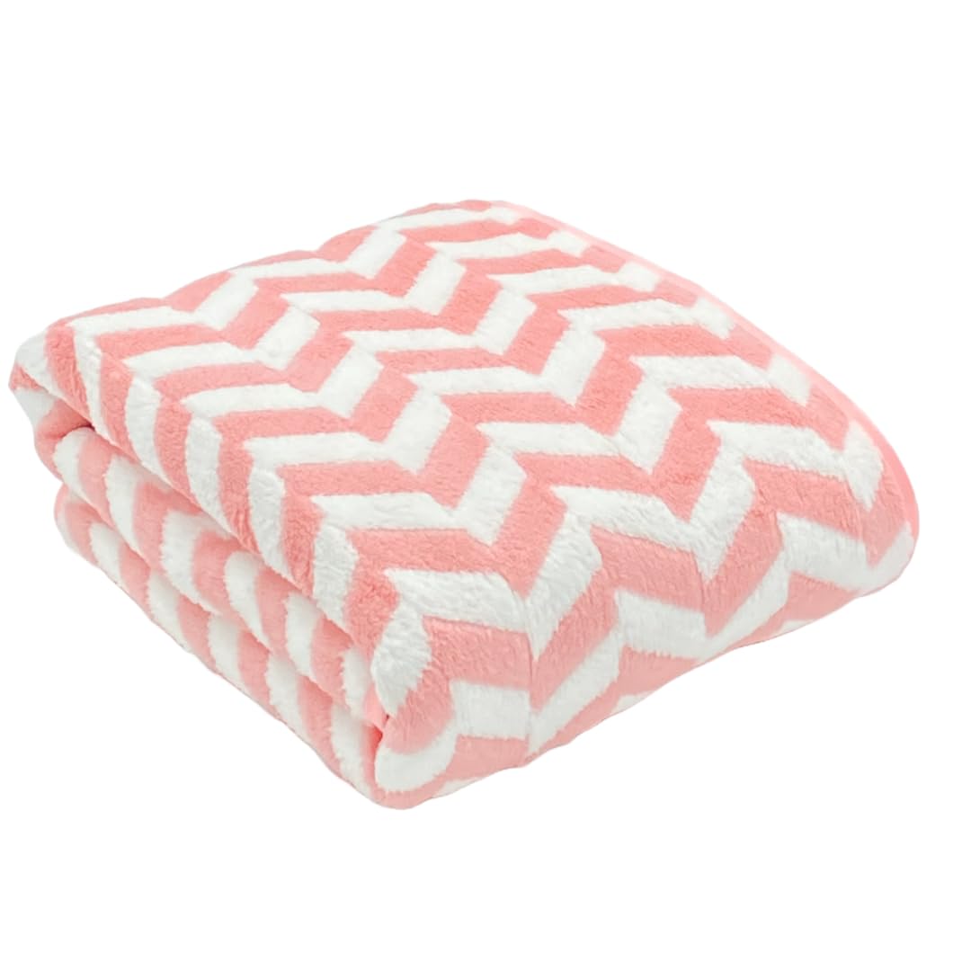 Patpug Coral Microfiber Ultrasoft Comfortable Highly Absorbent Quick Drying Large Bath Towel 350 Gsm (Pink)