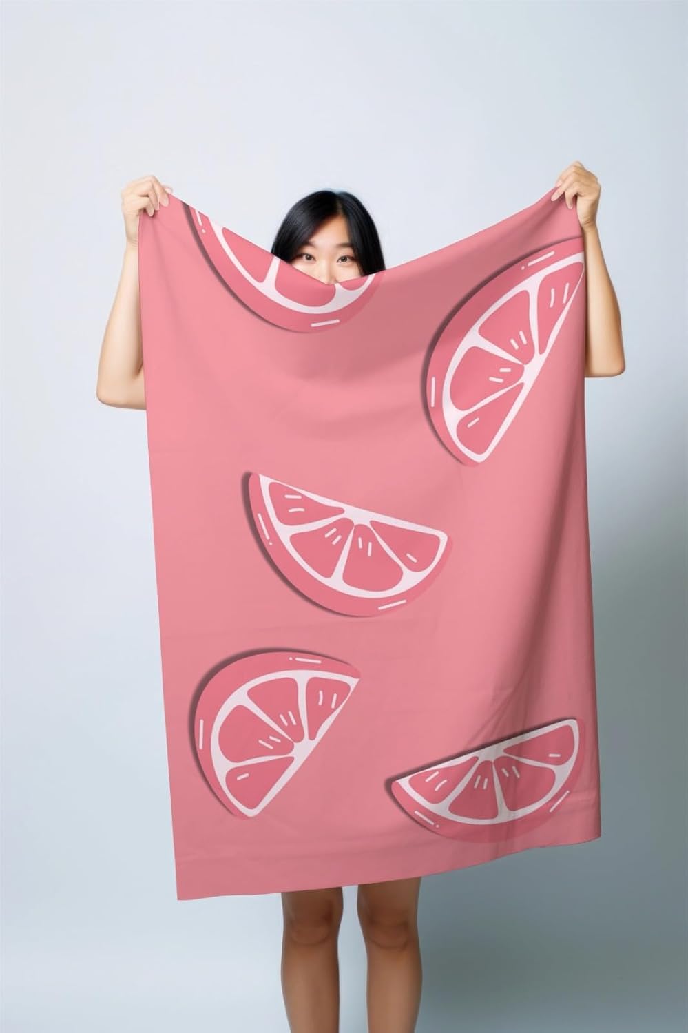 Madake Bamboo Ultra Soft Printed Thin Towel 454 Gsm | Quick Dry, Super Absorbent | Extra Large Bath Towel For Men & Women Pack Of 2 (Azure Mist & Pink Lemon)