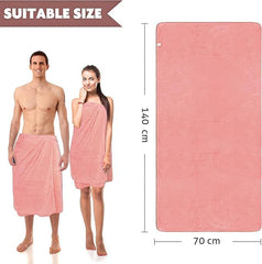 Comforic Microfiber Large Size Bath Towel 900 Gsm | Ultra Soft, Absorbent, Lightweight, Quick Dry Bath Towel | Pack Of 2 (Grey & Pink)