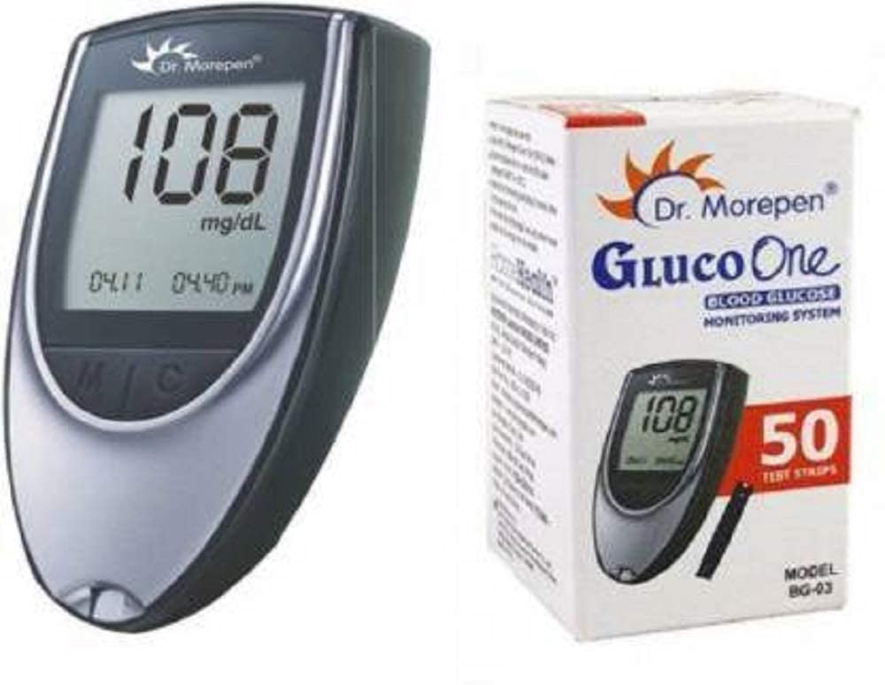 Dr. Morepen GlucoOne Blood Glucose Monitor Model BG-03 with 50 Strips