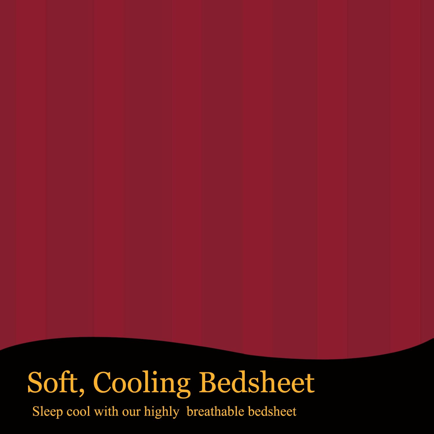 Wrinkle Resistant King Size Bedsheet With 2 Pillow Cover - 108 X 108 Inches, Maroon | Smooth, Breathable, Comfortable Double Bedsheet
