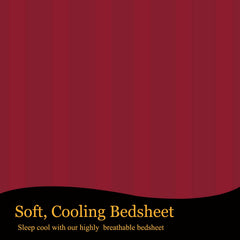 Wrinkle Resistant King Size Bedsheet With 2 Pillow Cover - 108 X 108 Inches, Maroon | Smooth, Breathable, Comfortable Double Bedsheet