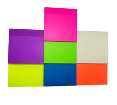 7 Colors Transparent Memo Sticky Notes, 50 Sheets Sticky Note, Multicolor - Pack Of 7