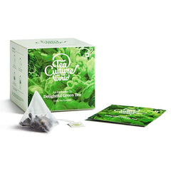 Tea Culture Of The World Delightful Green Tea - Pack Of 2 X 16 Tea Bags | Himalayan Green Tea Leaves - Premium First Quality Green Teabags | Medium Caffeine