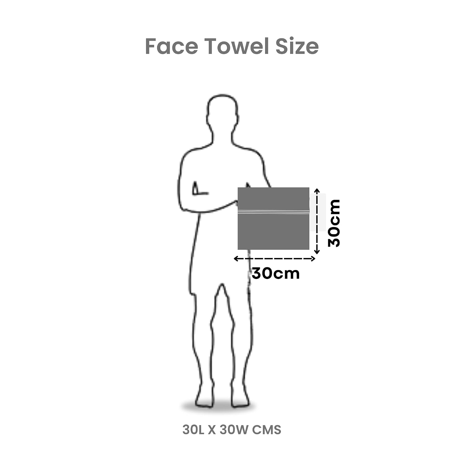 Akiko Home 100% Cotton Essential Series Face Towel 600 Gsm | Soft Absorbent & Durable Washcloth For Men & Women, Compact Travel Towel -Pack Of 4 (Grey)