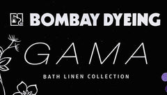 Bombay Dyeing Gama 450 Gsm | 100% Cotton Large Size Bath Towel Collection (Gama Large Floral) - Blue & White
