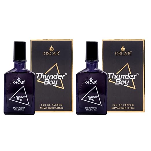 Oscar Thunder Boy Black Long Lasting Perfume For Men | Woody Aromatic Fragrance | Everyday Perfume For Men | Edp For Men | 30ml 1 Fl.oz. Each X2