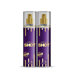 Layer'r Shot Combo Of 2 Dynamic Fragrant Body Spray For Men | Long Lasting Fragrance 135ml 4.56 Fl.oz. Each