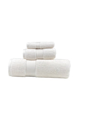 Senses By Riba Cotton Towel Bath, Hand & Wash 930 Gsm | Super Soft, Absorbent, Lightweight, Antimicrobial, Low Linting | Pack Of 3 (White)