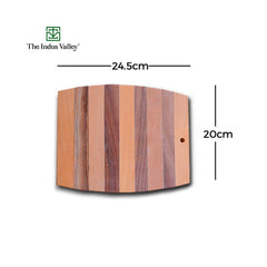 Striped Wooden Chopping & Cutting Board For Chopping Vegetables, Fruits, Meat, Serving Platter - Striped Wooden Rectangle Chopping Board, Brown