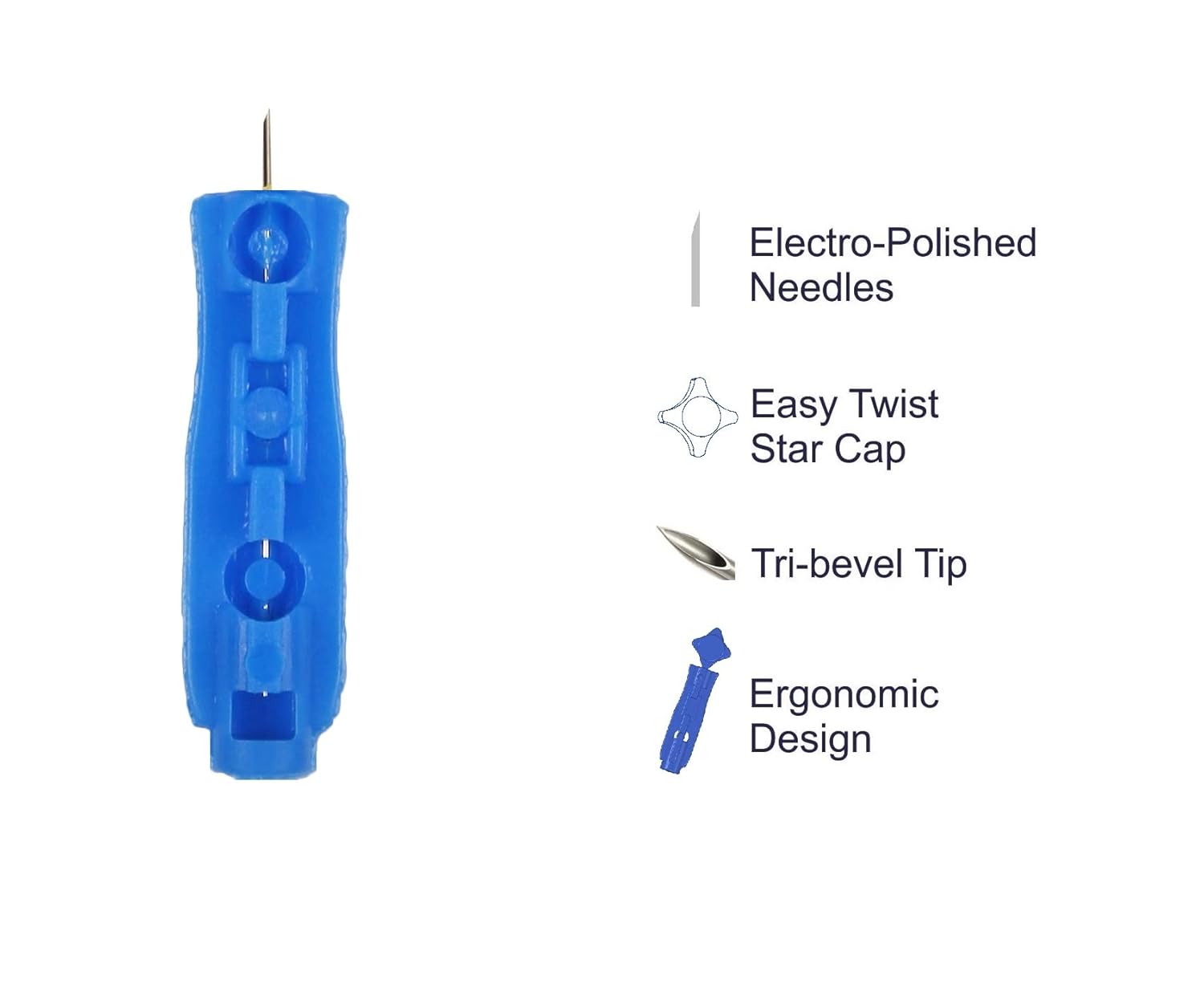 Control D Glucometer 100 Test Strip With Round Comfort 100 Blood Lancet, Blue Round Comfort Lancet Needle, Glucose Test Strips Only For Control D Glucometer