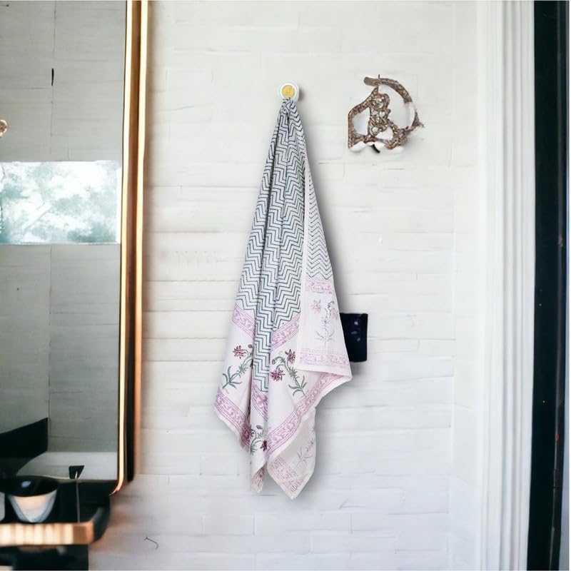 Texstylers 100% Cotton Waffle Weave Bath Towel 1500 Gsm | Soft, Quick Dry, Lightweight & Absorbent Large Size Spa Towel For Bathroom, Gym, Travel (Grey Chevron) -Pack Of 5