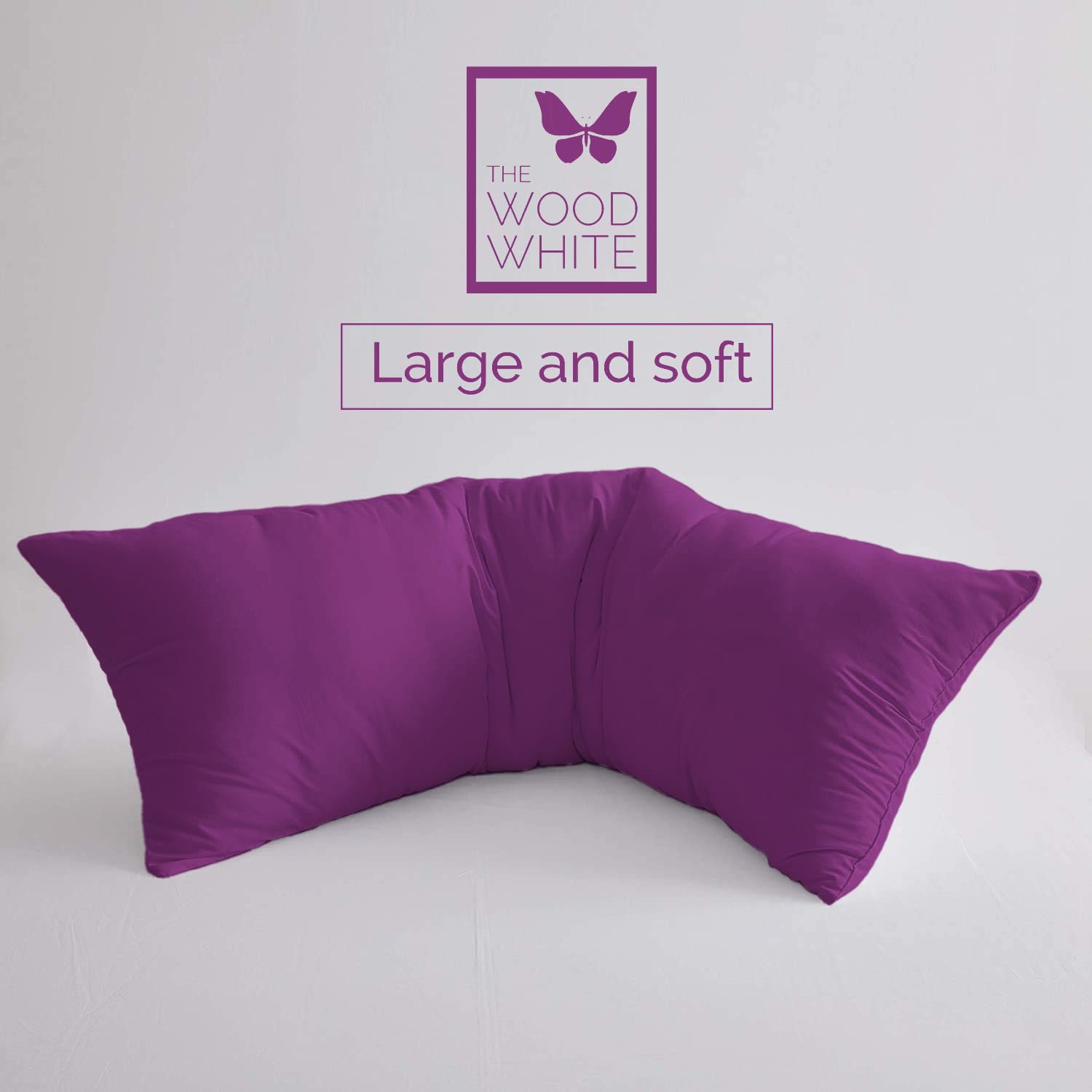 Soft Microfiber Hug Pillow For Sleeping, Full Body Pillow, Purple - 18 X 54 Inch | Long Pillow For Bed, Pregnancy Pillow For Sleeping, Large Pillow, Neck Support, Multipurpose Use
