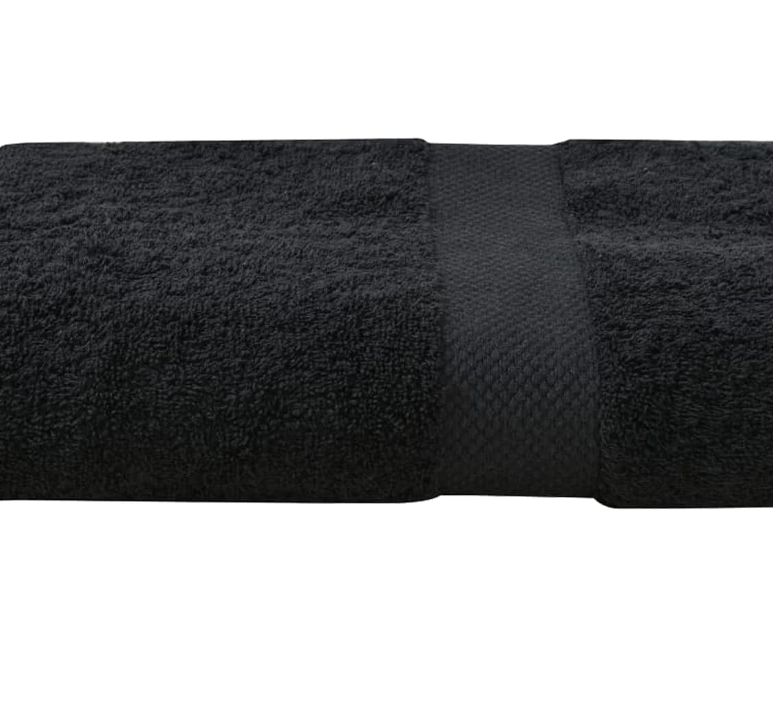 Planet Home Cotton Soft Bath Towel 450 Gsm | For Men & Women Bath Towel (Black)