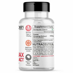Oxin Nutrition Panax Ginseng Extract, Designed For Regular, Consistent Use To Promote Long - Term Health Benefits | 30 Veg Capsules 50gm 0.1lbs