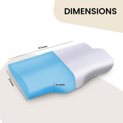 Cervical Pillow For Neck & Shoulder Pain Relief, Neck Support, Medical Pillow, White Gel | Orthopedic Memory Foam Pillow, Cervical Pillow For Spondylitis | Perfect For All Sleeping Positions