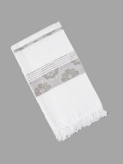 Ramraj 100% Cotton Soft Feel Flower Design Bath Towel 1200 Gsm (Multicolor)- Pack Of 4