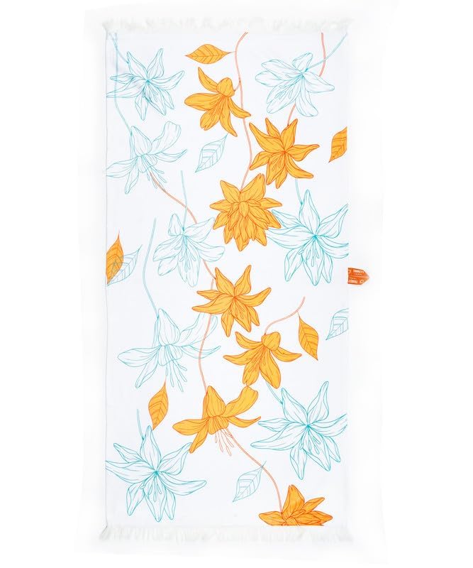 Thirsty Towel Bamboo Bath Towels Super 460 Gsm | Soft & High Absorbency Towel, Quick Dry Bath Towel Large Size (Sunlit Bloom)
