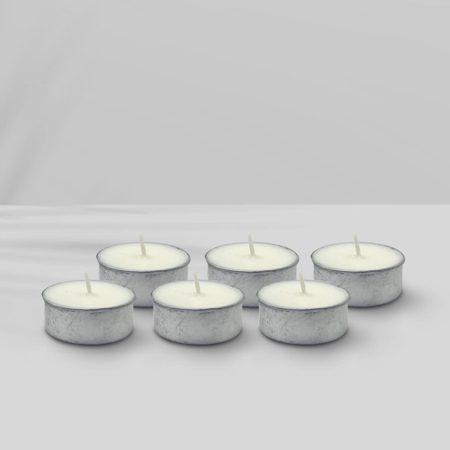 NATURAL TEALIGHT CANDLE | PURE SOY WAX 15GM | PACK OF 6 BURNING TIME 5 HR