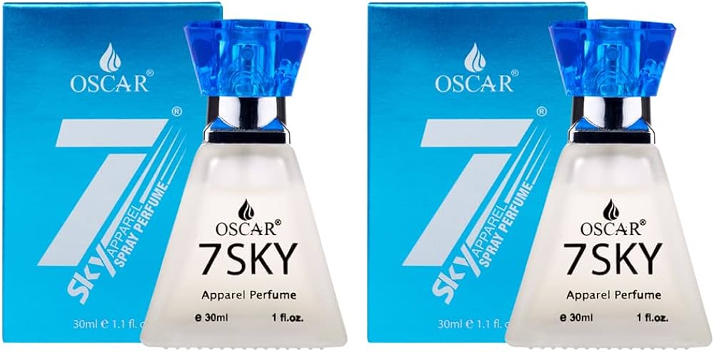 Oscar 7 Sky Mysty Long Lasting Perfume For Men & Women | Floral Woody Musk Fragrance | Everyday Unisex Skin Friendly Perfume Spray | 30ml 1 Fl.oz. Each X2