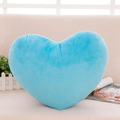 Heart Pillow, Heart Shape Throw Pillow, For Kids Room, Blue - 11 X 11 Inch | Fluffy Heart Decorative Pillows, Cute Plush Pillow, Home Decorative For Living Room, Girls Bedroom, Washable