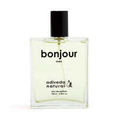 Adiveda Natural Bonjour Eau De Parfum | Fresh Woody Citrusy Perfume For Men 100ml 3.38 Fl.oz.