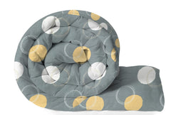 Bedding Set King Size Double Bedsheet With 2 Pillow Covers, Summer Comforter - 90 X 100 Inches, Grey & White | Durable & Lightweight - Ideal For House, Guest House, Hotel